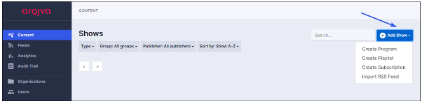 content shows